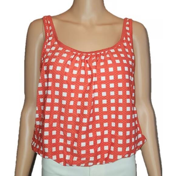 Sea Level Orange Red  Cross Front Singlet Tankini Top US 8 NWT - Picture 1 of 2
